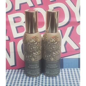 BBW White Pumpkin Holiday Home Room Fragrance Spray White Barn Set of 2